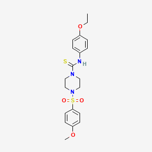 molecular formula C20H25N3O4S2 B4651289 N-(4-ethoxyphenyl)-4-[(4-methoxyphenyl)sulfonyl]-1-piperazinecarbothioamide 