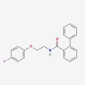 molecular formula C21H18FNO2 B4651304 N-[2-(4-fluorophenoxy)ethyl]-2-biphenylcarboxamide 