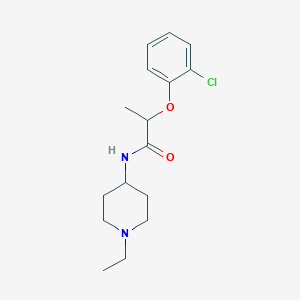 molecular formula C16H23ClN2O2 B4651309 2-(2-chlorophenoxy)-N-(1-ethyl-4-piperidinyl)propanamide 