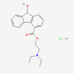 molecular formula C20H24ClNO3 B4651331 2-(diethylamino)ethyl 9-hydroxy-9H-fluorene-4-carboxylate hydrochloride 