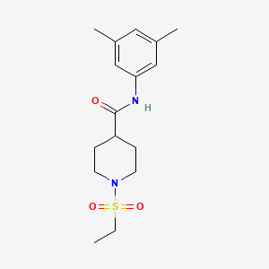 molecular formula C16H24N2O3S B4651367 N-(3,5-dimethylphenyl)-1-(ethylsulfonyl)-4-piperidinecarboxamide 