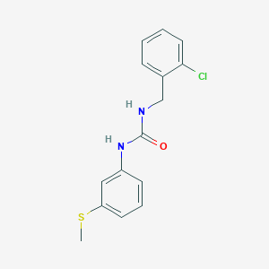 molecular formula C15H15ClN2OS B4651380 N-(2-chlorobenzyl)-N'-[3-(methylthio)phenyl]urea 