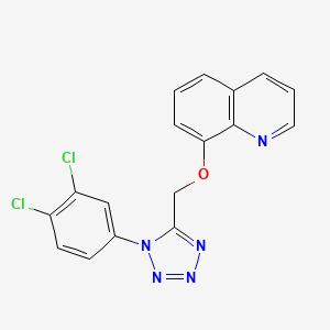 molecular formula C17H11Cl2N5O B4651410 8-{[1-(3,4-dichlorophenyl)-1H-tetrazol-5-yl]methoxy}quinoline 