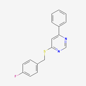 4-[(4-fluorobenzyl)thio]-6-phenylpyrimidine