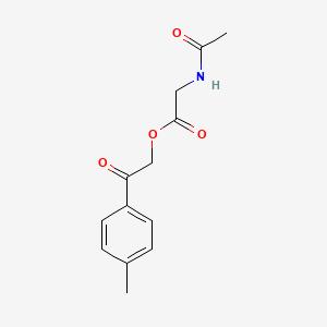 molecular formula C13H15NO4 B4651510 2-(4-methylphenyl)-2-oxoethyl N-acetylglycinate 