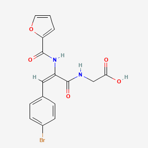 molecular formula C16H13BrN2O5 B4651538 N-[3-(4-bromophenyl)-2-(2-furoylamino)acryloyl]glycine 