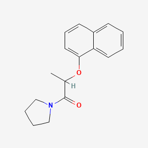 molecular formula C17H19NO2 B4651555 1-[2-(1-naphthyloxy)propanoyl]pyrrolidine 