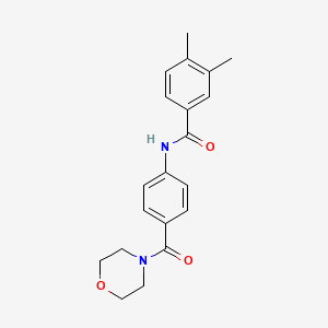 molecular formula C20H22N2O3 B4651567 3,4-dimethyl-N-[4-(4-morpholinylcarbonyl)phenyl]benzamide 