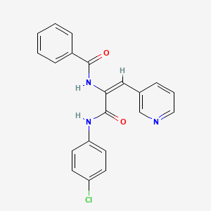 molecular formula C21H16ClN3O2 B4651620 N-[1-{[(4-chlorophenyl)amino]carbonyl}-2-(3-pyridinyl)vinyl]benzamide 