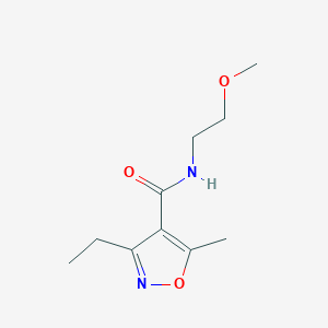 molecular formula C10H16N2O3 B4651634 3-ethyl-N-(2-methoxyethyl)-5-methyl-4-isoxazolecarboxamide 