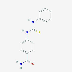 molecular formula C14H13N3OS B465165 4-(Phenylcarbamothioylamino)benzamide CAS No. 5801-93-4