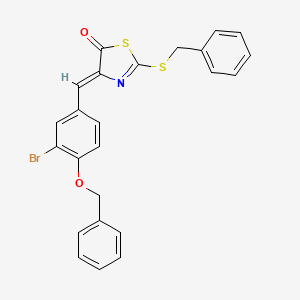 molecular formula C24H18BrNO2S2 B4651679 4-[4-(benzyloxy)-3-bromobenzylidene]-2-(benzylthio)-1,3-thiazol-5(4H)-one 