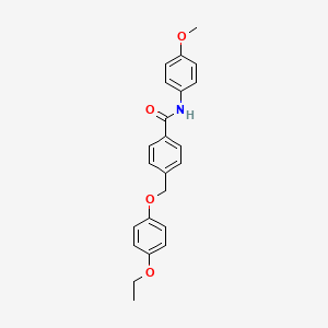 molecular formula C23H23NO4 B4651690 4-[(4-ethoxyphenoxy)methyl]-N-(4-methoxyphenyl)benzamide 