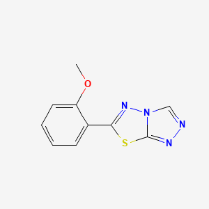 molecular formula C10H8N4OS B4651702 6-(2-甲氧苯基)[1,2,4]三唑并[3,4-b][1,3,4]噻二唑 