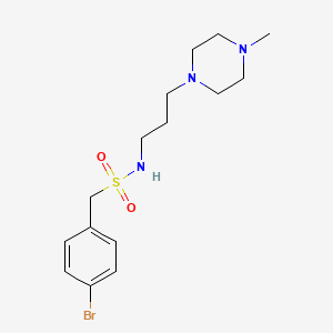 molecular formula C15H24BrN3O2S B4651724 1-(4-bromophenyl)-N-[3-(4-methyl-1-piperazinyl)propyl]methanesulfonamide 