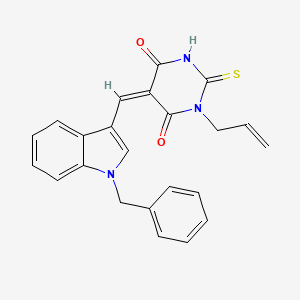1-allyl-5-[(1-benzyl-1H-indol-3-yl)methylene]-2-thioxodihydro-4,6(1H,5H)-pyrimidinedione