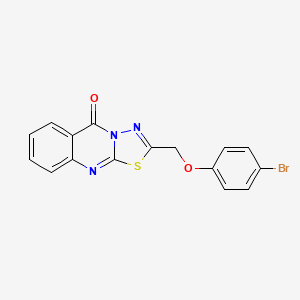 molecular formula C16H10BrN3O2S B4651733 2-[(4-bromophenoxy)methyl]-5H-[1,3,4]thiadiazolo[2,3-b]quinazolin-5-one 
