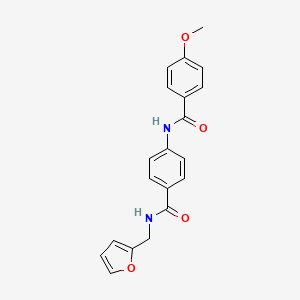 molecular formula C20H18N2O4 B4651777 N-(4-{[(2-furylmethyl)amino]carbonyl}phenyl)-4-methoxybenzamide 