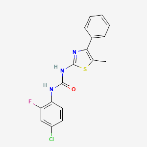 molecular formula C17H13ClFN3OS B4651801 N-(4-chloro-2-fluorophenyl)-N'-(5-methyl-4-phenyl-1,3-thiazol-2-yl)urea 