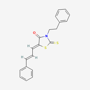 molecular formula C20H17NOS2 B4651807 3-(2-phenylethyl)-5-(3-phenyl-2-propen-1-ylidene)-2-thioxo-1,3-thiazolidin-4-one 