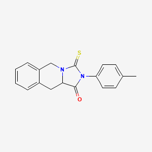 molecular formula C18H16N2OS B4651814 2-(4-methylphenyl)-3-thioxo-2,3,10,10a-tetrahydroimidazo[1,5-b]isoquinolin-1(5H)-one 