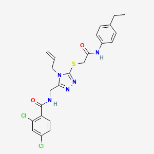 molecular formula C23H23Cl2N5O2S B4651819 N-{[4-allyl-5-({2-[(4-ethylphenyl)amino]-2-oxoethyl}thio)-4H-1,2,4-triazol-3-yl]methyl}-2,4-dichlorobenzamide 