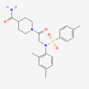 molecular formula C23H29N3O4S B4651827 1-{N-(2,4-dimethylphenyl)-N-[(4-methylphenyl)sulfonyl]glycyl}-4-piperidinecarboxamide 