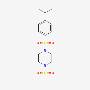 molecular formula C14H22N2O4S2 B4651838 1-[(4-isopropylphenyl)sulfonyl]-4-(methylsulfonyl)piperazine 
