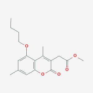 molecular formula C18H22O5 B4651862 methyl (5-butoxy-4,7-dimethyl-2-oxo-2H-chromen-3-yl)acetate 