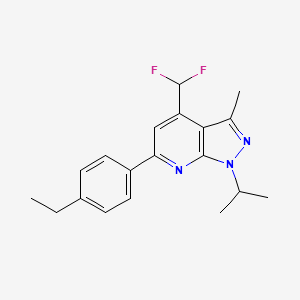 molecular formula C19H21F2N3 B4651880 4-(difluoromethyl)-6-(4-ethylphenyl)-1-isopropyl-3-methyl-1H-pyrazolo[3,4-b]pyridine 