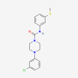 4-(3-chlorophenyl)-N-[3-(methylthio)phenyl]-1-piperazinecarboxamide