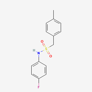 molecular formula C14H14FNO2S B4651903 N-(4-fluorophenyl)-1-(4-methylphenyl)methanesulfonamide 