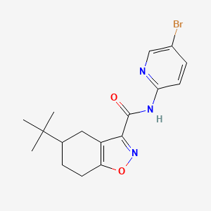 molecular formula C17H20BrN3O2 B4651928 N-(5-bromo-2-pyridinyl)-5-tert-butyl-4,5,6,7-tetrahydro-1,2-benzisoxazole-3-carboxamide 
