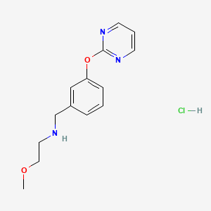 molecular formula C14H18ClN3O2 B4651969 (2-methoxyethyl)[3-(2-pyrimidinyloxy)benzyl]amine hydrochloride 