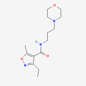 molecular formula C14H23N3O3 B4651974 3-ethyl-5-methyl-N-[3-(4-morpholinyl)propyl]-4-isoxazolecarboxamide 