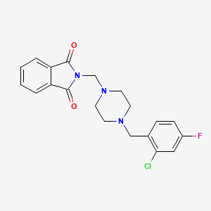 molecular formula C20H19ClFN3O2 B4651998 2-{[4-(2-chloro-4-fluorobenzyl)-1-piperazinyl]methyl}-1H-isoindole-1,3(2H)-dione 