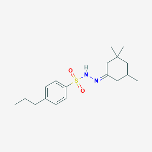 molecular formula C18H28N2O2S B4652008 4-propyl-N'-(3,3,5-trimethylcyclohexylidene)benzenesulfonohydrazide 