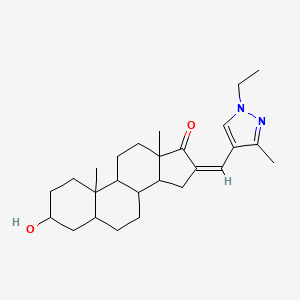 16-[(1-ethyl-3-methyl-1H-pyrazol-4-yl)methylene]-3-hydroxyandrostan-17-one