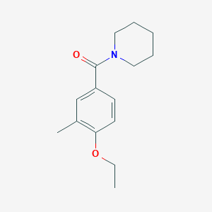 molecular formula C15H21NO2 B4652021 1-(4-ethoxy-3-methylbenzoyl)piperidine 