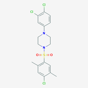 molecular formula C18H19Cl3N2O2S B4652037 1-[(4-chloro-2,5-dimethylphenyl)sulfonyl]-4-(3,4-dichlorophenyl)piperazine 