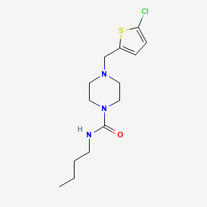 molecular formula C14H22ClN3OS B4652041 N-butyl-4-[(5-chloro-2-thienyl)methyl]-1-piperazinecarboxamide 
