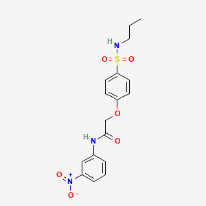 molecular formula C17H19N3O6S B4652062 N-(3-nitrophenyl)-2-{4-[(propylamino)sulfonyl]phenoxy}acetamide 