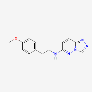 molecular formula C14H15N5O B4652081 N-[2-(4-methoxyphenyl)ethyl][1,2,4]triazolo[4,3-b]pyridazin-6-amine 
