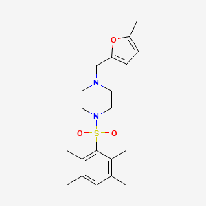 molecular formula C20H28N2O3S B4652092 1-[(5-methyl-2-furyl)methyl]-4-[(2,3,5,6-tetramethylphenyl)sulfonyl]piperazine 