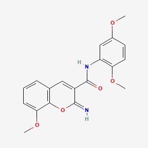 molecular formula C19H18N2O5 B4652094 N-(2,5-dimethoxyphenyl)-2-imino-8-methoxy-2H-chromene-3-carboxamide 
