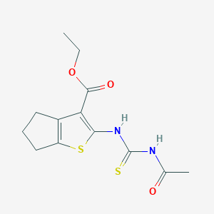 ethyl 2-(acetylcarbamothioylamino)-5,6-dihydro-4H-cyclopenta[b]thiophene-3-carboxylate