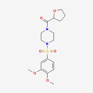 molecular formula C17H24N2O6S B4652108 1-[(3,4-dimethoxyphenyl)sulfonyl]-4-(tetrahydro-2-furanylcarbonyl)piperazine 