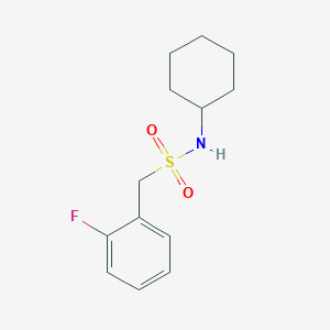 molecular formula C13H18FNO2S B4652125 N-cyclohexyl-1-(2-fluorophenyl)methanesulfonamide 