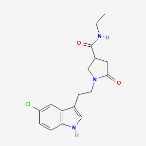 molecular formula C17H20ClN3O2 B4652130 1-[2-(5-chloro-1H-indol-3-yl)ethyl]-N-ethyl-5-oxo-3-pyrrolidinecarboxamide CAS No. 931374-30-0