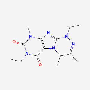 molecular formula C14H20N6O2 B4652150 1,7-diethyl-3,4,9-trimethyl-1,4-dihydro[1,2,4]triazino[3,4-f]purine-6,8(7H,9H)-dione 